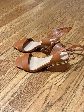 Women’s Tan Slingback Wedge Sandals